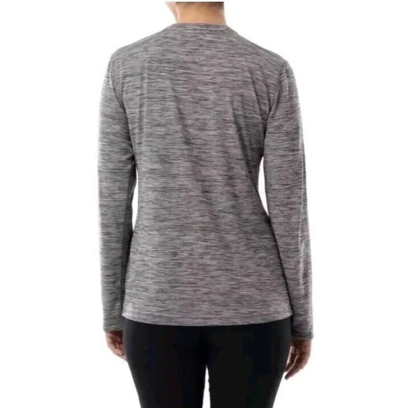 Athletic Works Women's Heather Gray Core Active Long Sleeve Quick Dry Size Large - Picture 2 of 8